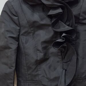 Valentino Black Ruffled Blazer